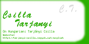 csilla tarjanyi business card